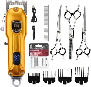 Dog Trimmer, High Power 7000 RPM Rechargeable Shaver with Stainless Steel Blade for Thick Coat Dogs