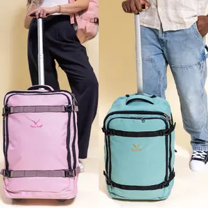 HYNES EAGLE Updated 42L Rolling Backpack with Wheels, Airline Approved Carry on Luggage, Laptop Travel Backpack for Women and Men