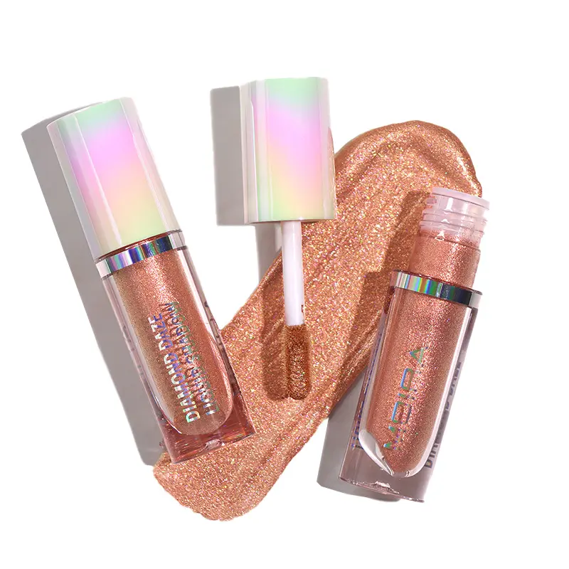 MOIRA | Diamond Daze Liquid Eyeshadow (027, Just Peachy) | Multichrome Glitter Liquid Shadow, Long-Lasting & Crease-Free | Smooth Glide No-Fallout Formula
