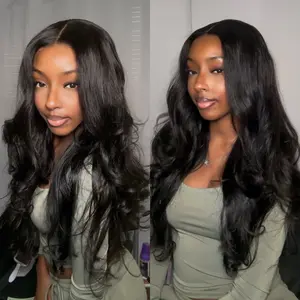 Butterfly Cut Layered Yaki Body Wigs 9x6 T Part Lace Front Human Hair Wigs Deep Part Glueless Wigs With Bleached Knots