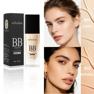 BB Cream, 24HR Long Lasting Waterproof Foundation, Lightweight Semi-Matte Tinted Moisturizer