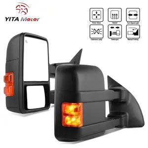 OEDRO Towing Mirrors Car Accessories Compatible for 1999-2007 Ford F250 F350 F450 F550 Super Duty / 2001-2005 Ford Excursion Tow Mirror Power Heated with Turn Signal Light 1999 2000 2001 2002 2003 2004 2005 2006 2007