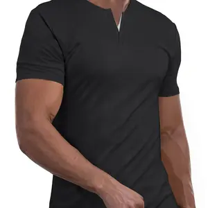 Dokotoo Men's Henley Shirts Short Sleeve Summer Casual V Neck Cotton Tee Shirts Slim Fit Premium Fabric Breathable Lightweight - Menswear