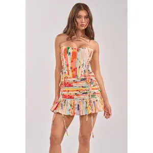 FLOUNCE CORSET MINI DRESS
