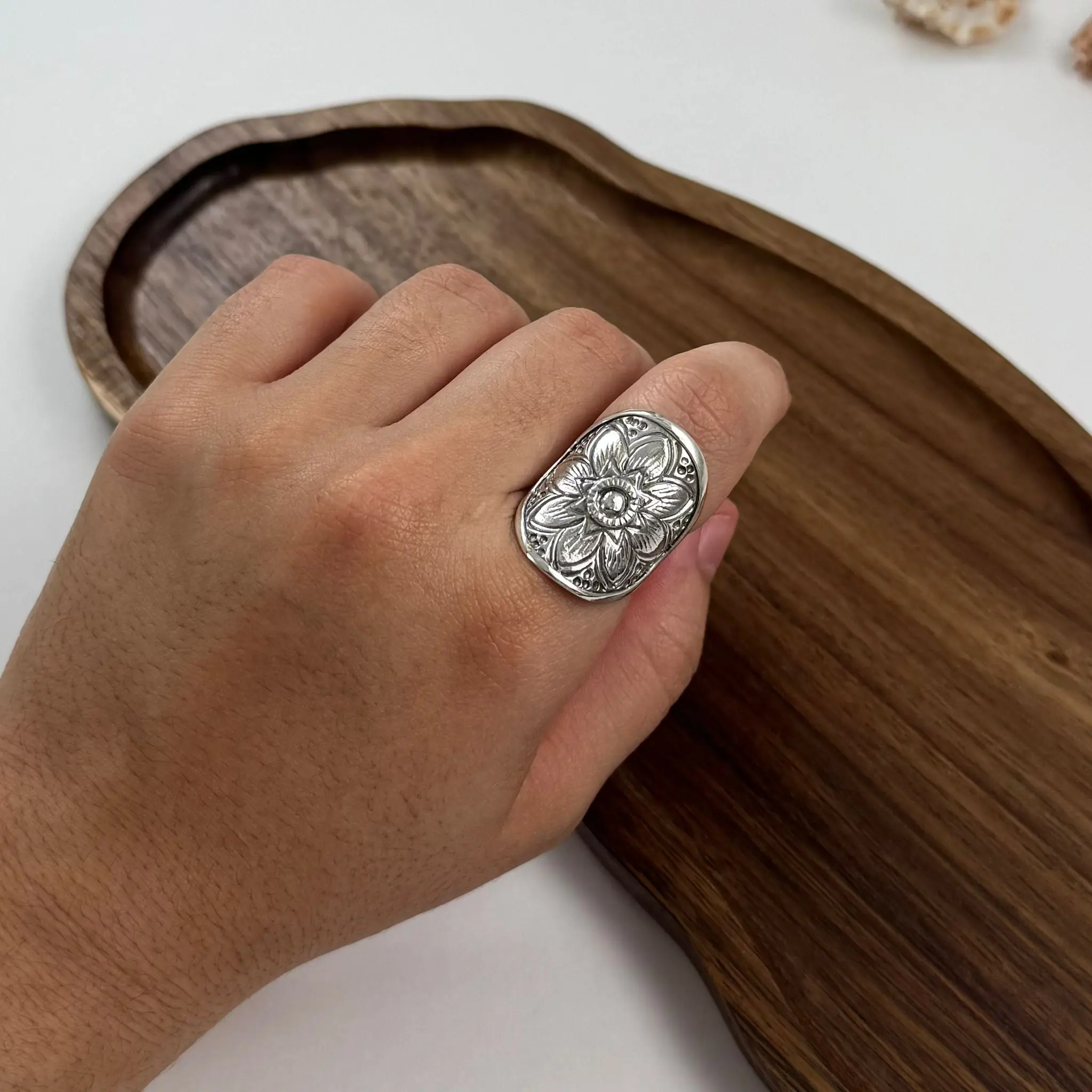 GAIA Flora Ring – 925 Sterling Silver