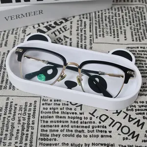 Panda-Shaped Glasses Tray - Bedside Organizer/Eyewear Holder, Durable Plastic, Desk/Nightstand Storage for Glasses and Jewelry - Home Decor Accessory