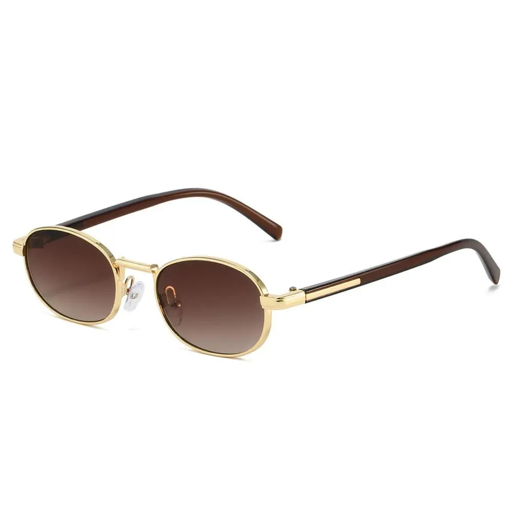 Womens Sunglasses, Retro 90s Oval Statement Frame, Alternative Hippie Rave Eyewear, Stylish Accessories with UV400 Protection, Collectibles, Statement Frame Glasses, Curved, Cool Sunglasses, Comfortable, Outdoor, Metal Frames