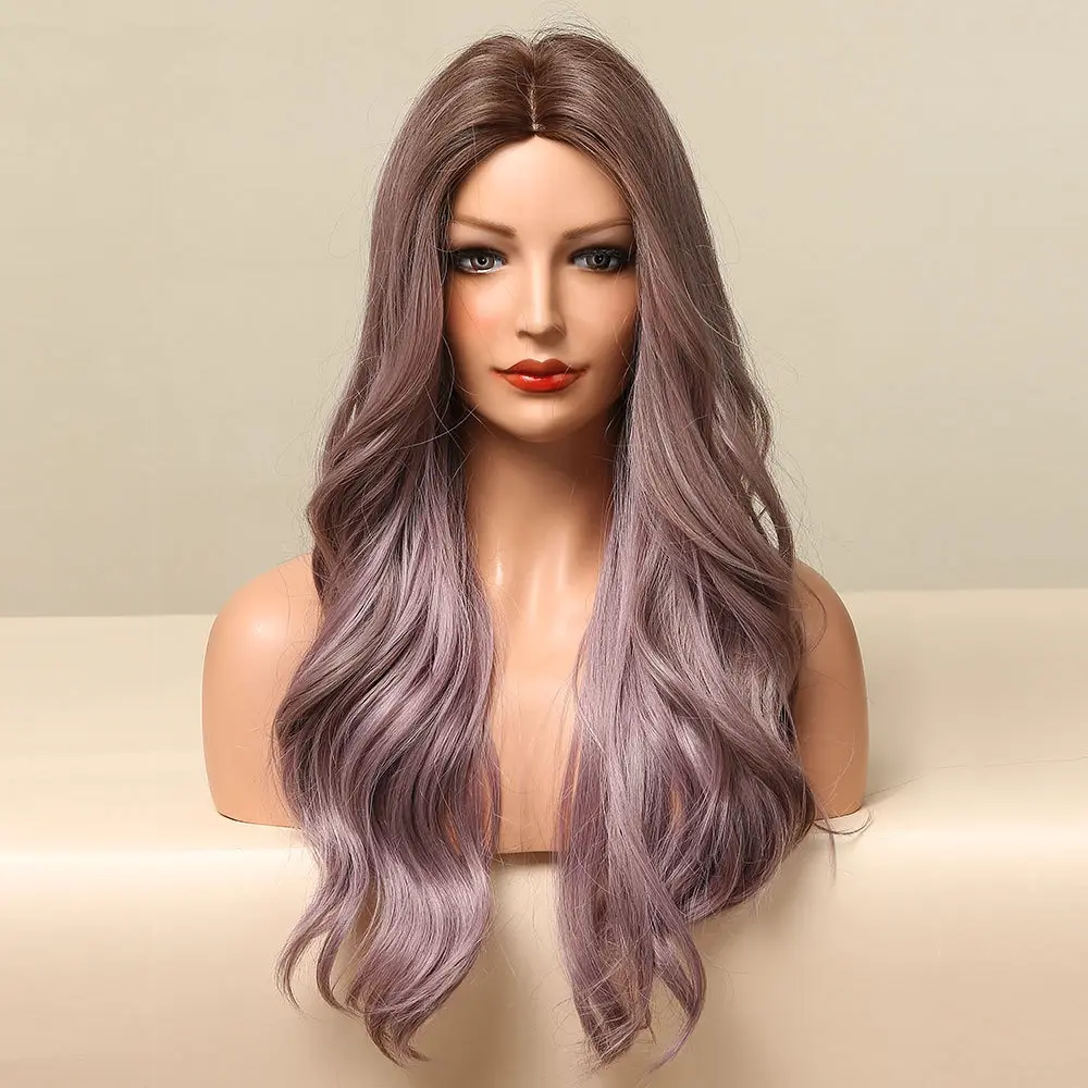 Purple Grey | Lose Wave | Synthetic Wig | 26 inches
