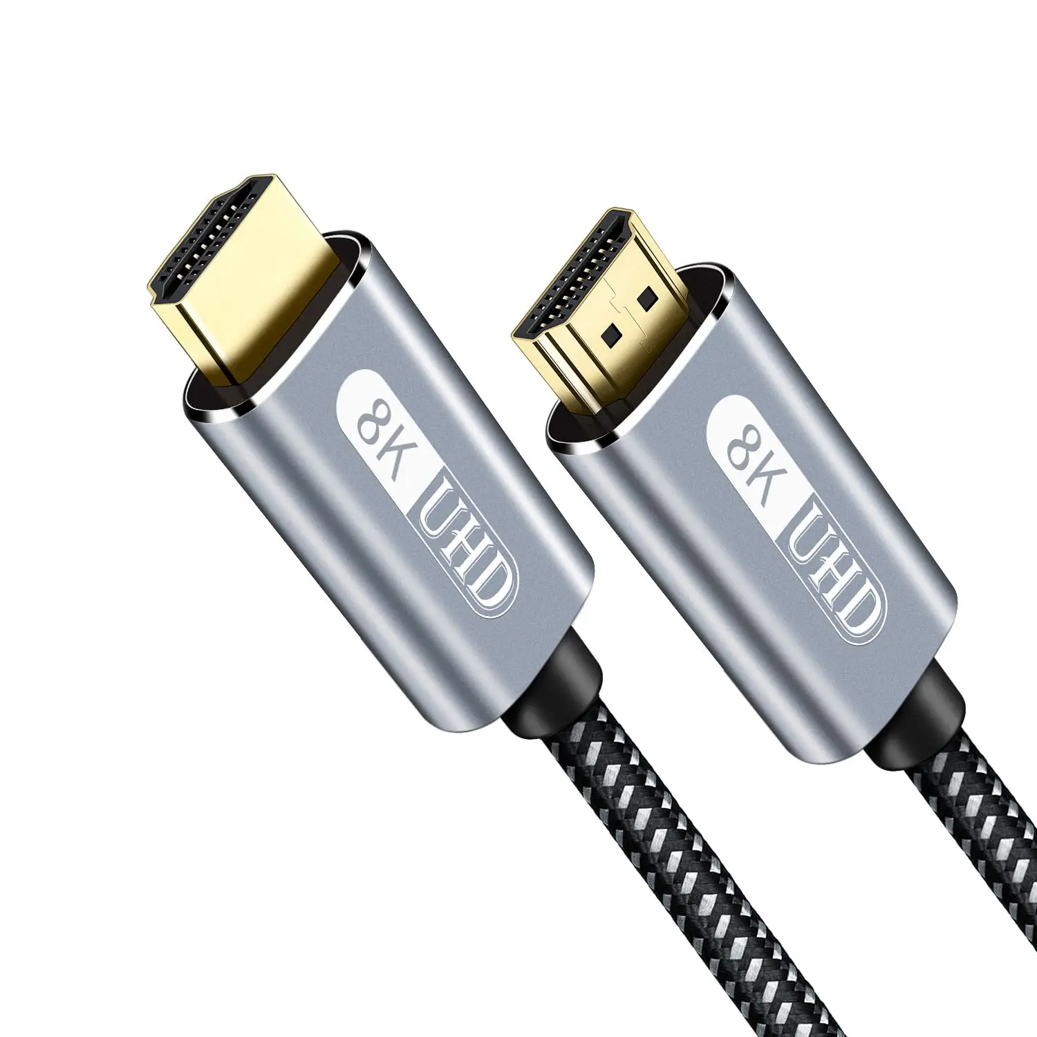 8K HDMI Cable 6 ft, HDMI 2.1 48Gbps High Speed Nylon Braided HDMI Cord with eARC HDR10 4:4:4 HDCP 2.2&2.3, 4K HDMI Cable Compatible with Dolby Atmos Apple Fire LG Samsung TV PS5 PS4 Switch Xbox Roku