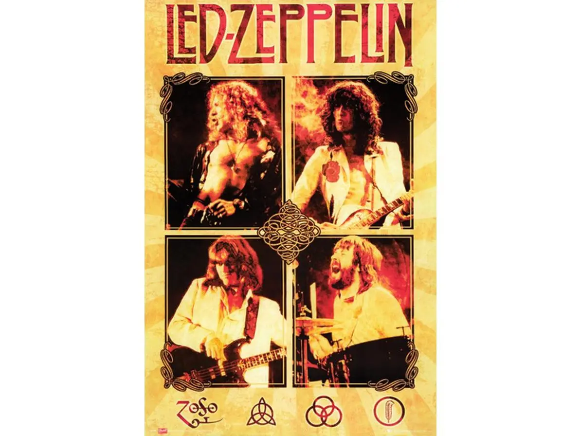 Hot Stuff Enterprise Z121-24x36-NA Led Zeppelin Wall Print, 24x36 in Home Decor Poster