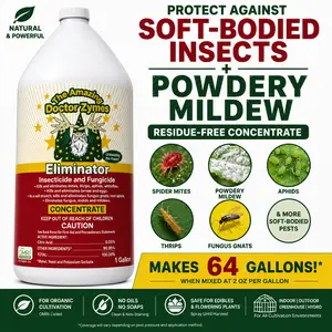 Doctor Zymes Eliminator Natural Enzyme Pest Control Spray | Organic Bug Killer | Pet Safe | Kid Safe | Mite Killer | Aphid Control | Fungus Gnat | Chemical Free | Non Toxic | Residue Free | Indoor Outdoor Plant Spray