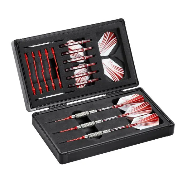 Sinister Magnetic Dart Case, Aluminum-Reinforced Hard Shell with EVA Foam Interior, Sleek Matte Black Portable Storage for 3 Complete Darts