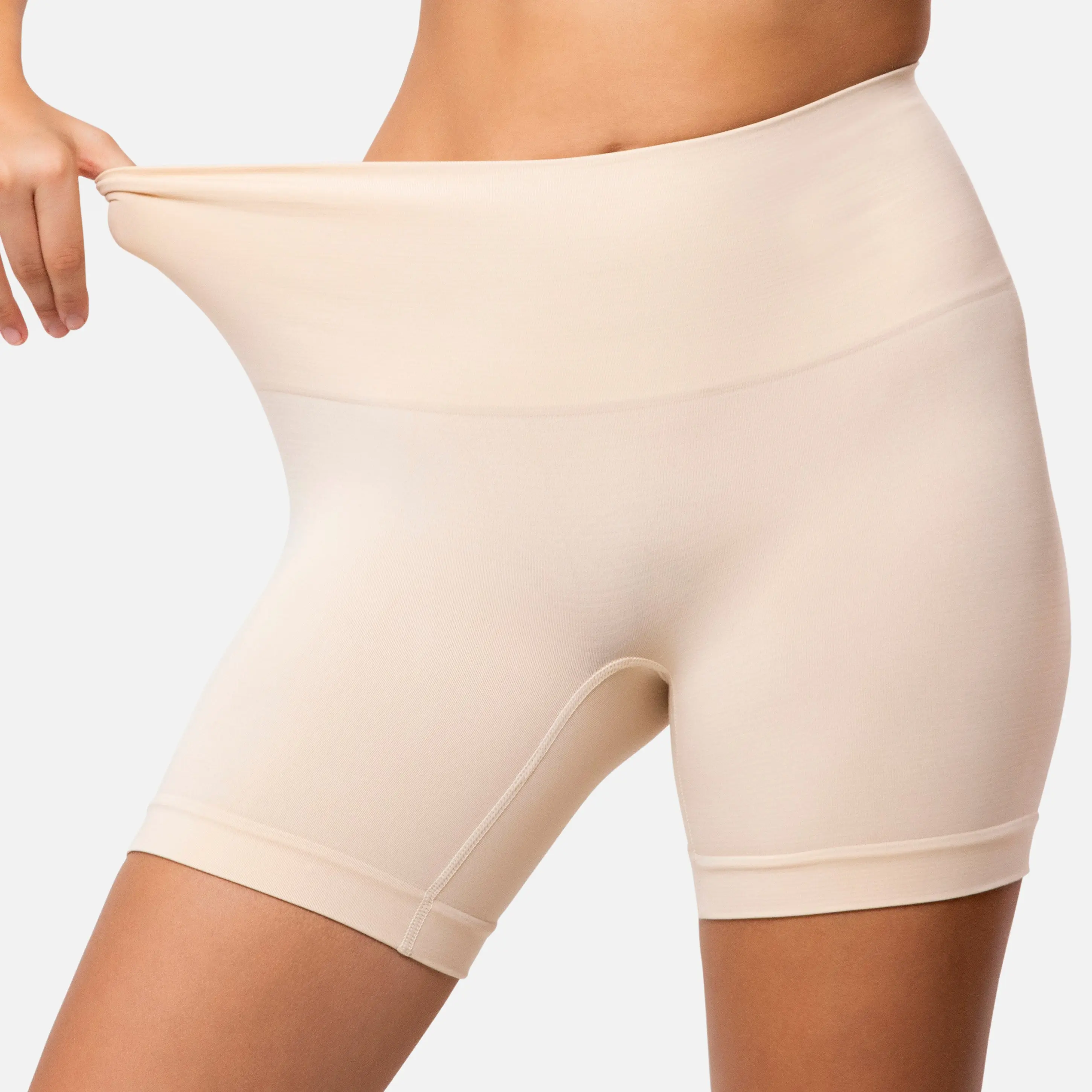 Underoutfit - Dual Function Thigh Protectors 5" -  Anti Chafing Thigh Protector with Light Waist Smoothing Seamless Comfortable Slip Shorts for Women Under Skirts & Dresses Lightweight Womenswear