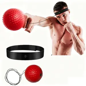 Boxing Reflex Balls Set - 1 Ball and 1 Adjustable Headband for Reaction Time Training, Hand-Eye Coordination, Hand Speed and Focus | Beginner to Advanced Drills, Boxing Training Kit