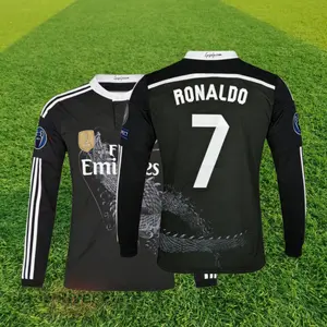 1415 Third Away Long Short Sleeve Black Dragon No. 7 C Ronaldo Soccer Jersey