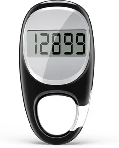 Simple Pedometer for Walking, Accurate Step Tracker with Carabiner, 3D Step Counter for Men Women Kids Seniors Work Out Running