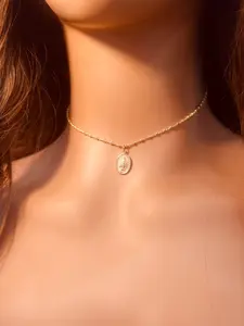 Gold Filled Mini Miraculous Medal Necklace | Delicate Devotional Charm