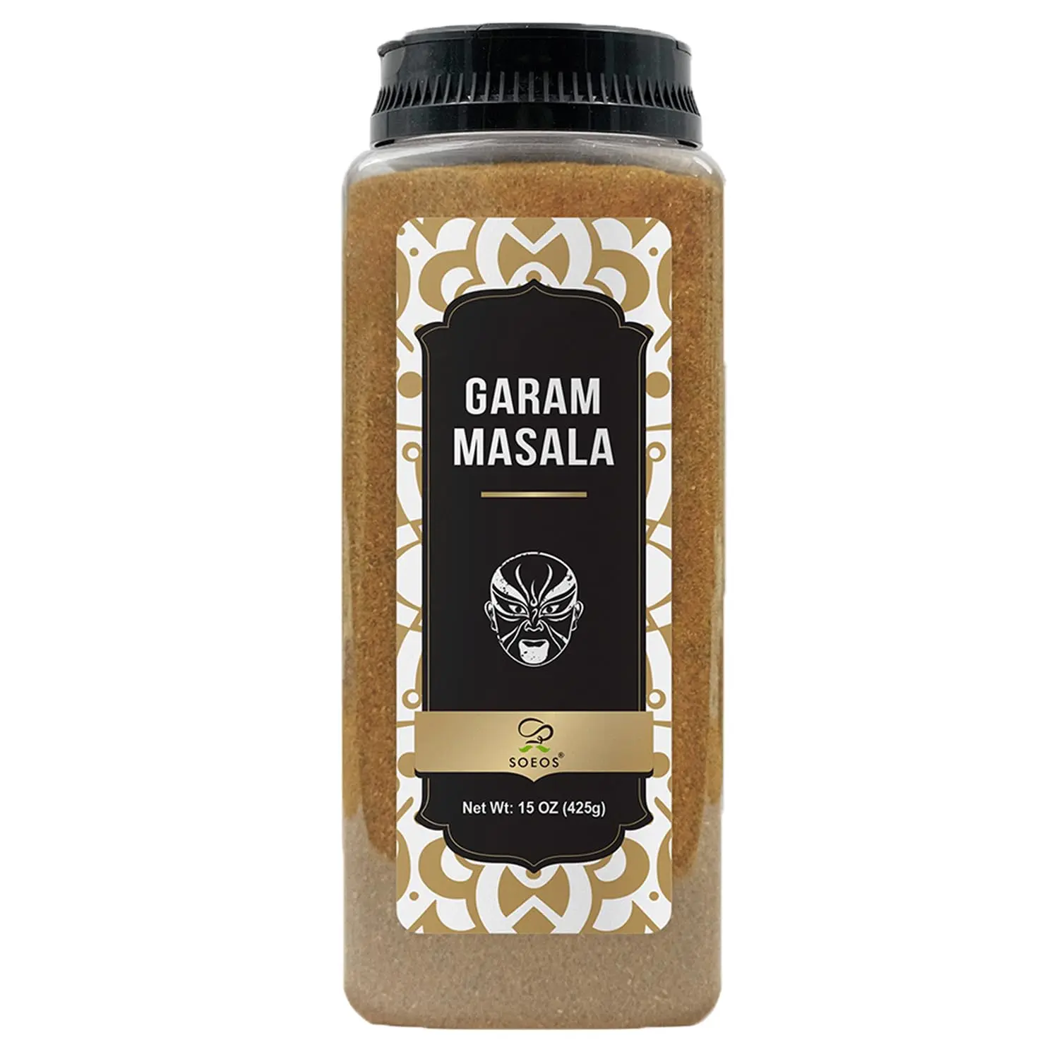 Soeos Garam Masala, 15 oz (425g), Garam Masala Powder, Indian 8-Spice Blend Flavor Chicken