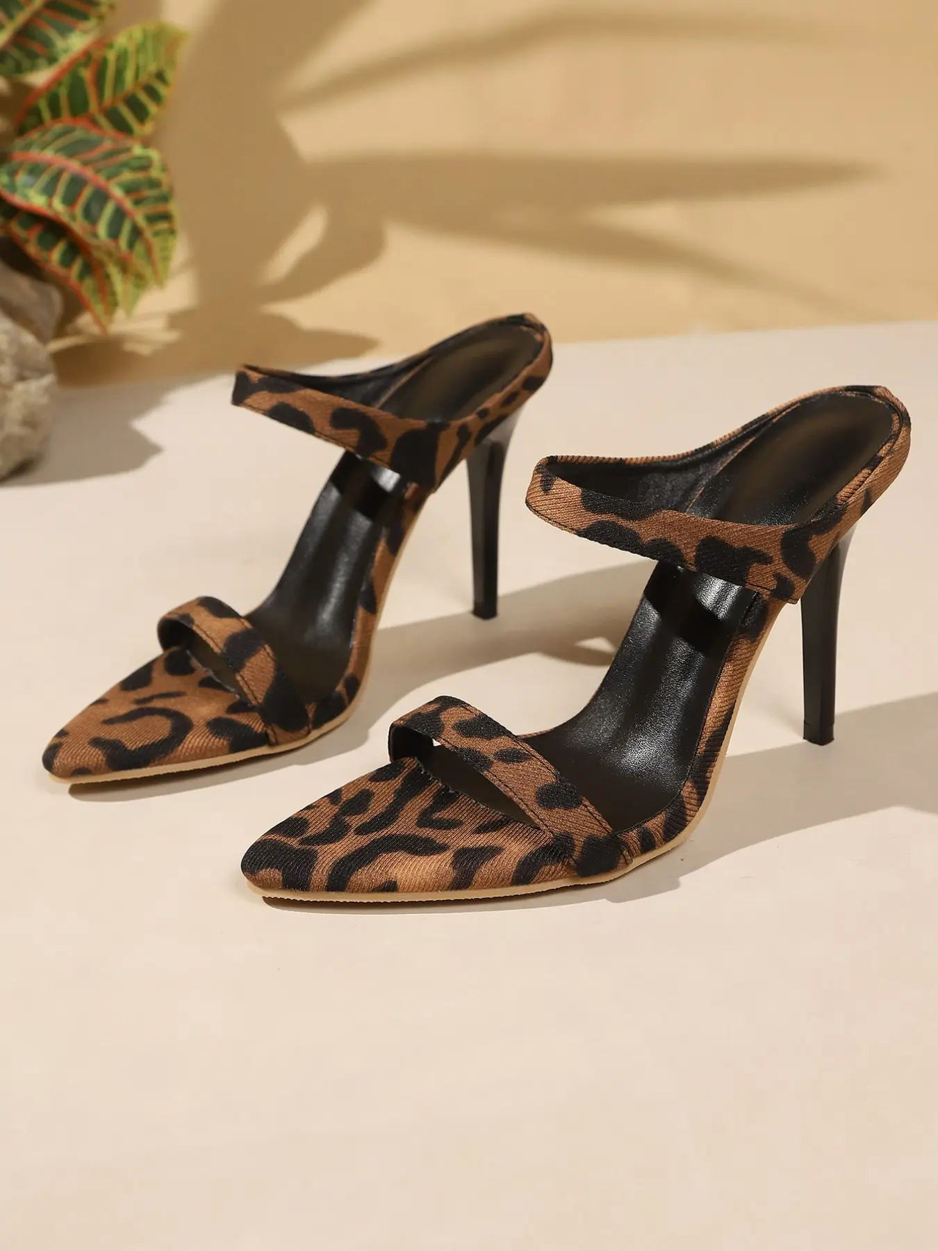 Women's Stiletto Heel Sandals, Fashion Pointed Toe PU Leather Shoes, Medium Width, Solid Color, Formal, Dressy Sandals, Elegant Classy Sandals, Perfect for Parties and Evening Events, Fashionable Heeled Sandals, Fashionable Party Shoes, Elegant Sandals