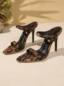 Women's Stiletto Heel Sandals, Fashion Pointed Toe PU Leather Shoes, Medium Width, Solid Color, Formal, Perfect for Parties and Evening Events, Fashionable Heeled Sandals