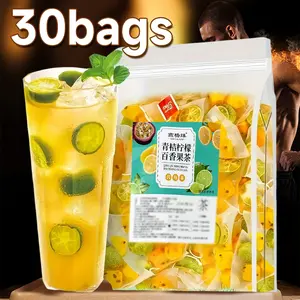 Green Citrus Lemon Passion Fruit Tea - Refreshing Iced Herbal Drink for Energy & Hydration - Vitamin C Boost (20 Tea Bags)
