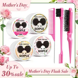 Edge Control Set-7Pack Non-Tacky Non-Greasy Flake-Free Residue-Free Long-Lasting All Hair Types Compact Portable Brow Comb Cosmetic Daily