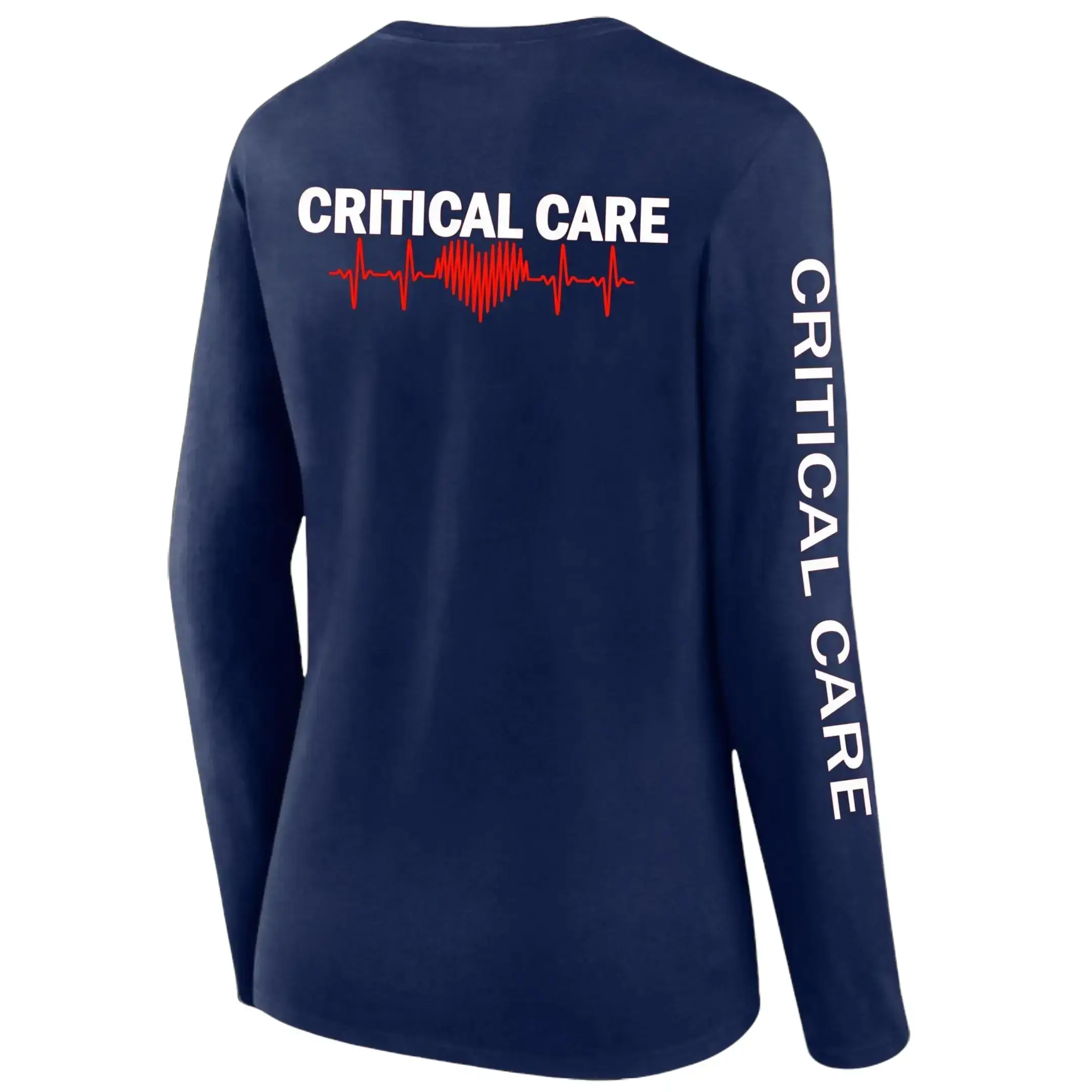 Unisex Critical Care Hospital Nurse Tops - Short/Long Sleeve Apparel, Custom Chest Embroidery Tee Option