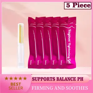 5 Piece Feminine Firming & Balancing Gel with Aloe Peppermint Propolis for Daily Moisturizing Sensitive Care Natural Herbal Formula Gentle Hydrating