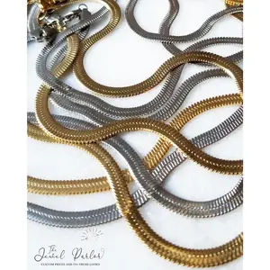 5MM Herringbone Snake Chain • Gold or Silver