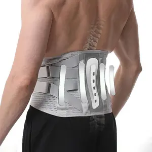 4 Strong Support Plates Support Medical Waist Belt Lumbar Lower Back Brace