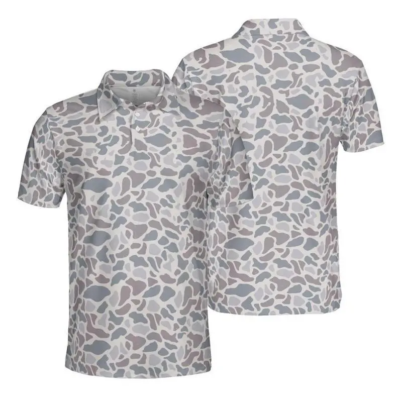 Mens Camo Polo Shirt – Classic DER Style, Breathable Fabric, Trendy Casual Look, Perfect Gift for Him, Available in Sizes S–5XL
