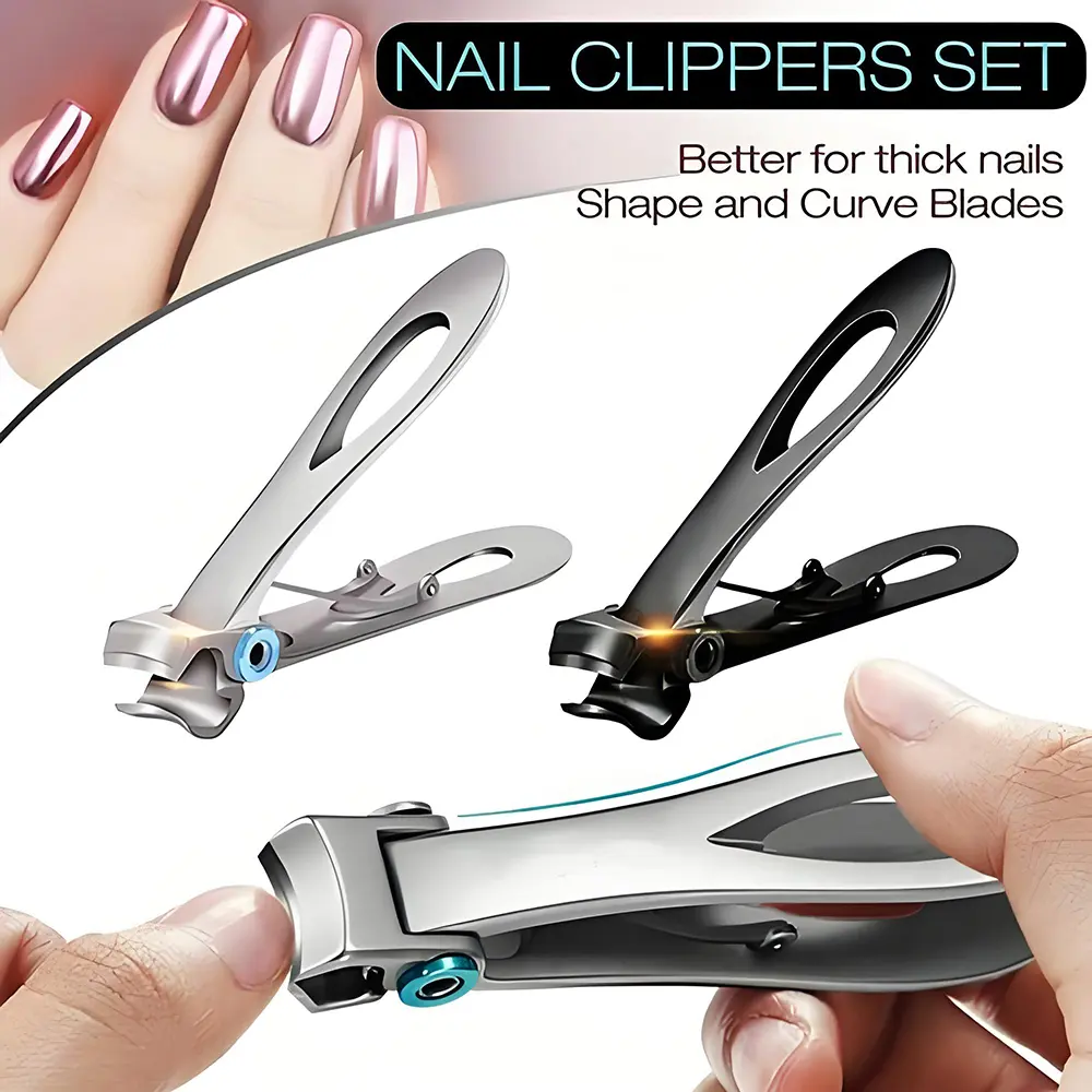 Heavy-Duty Toenail Clippers for Thick Nails, 15mm Wide Jaw Professional Nail Cutter with Alloy Coating for an Accurate Cut, Manicure & Pedicure at Home Tool for Adults