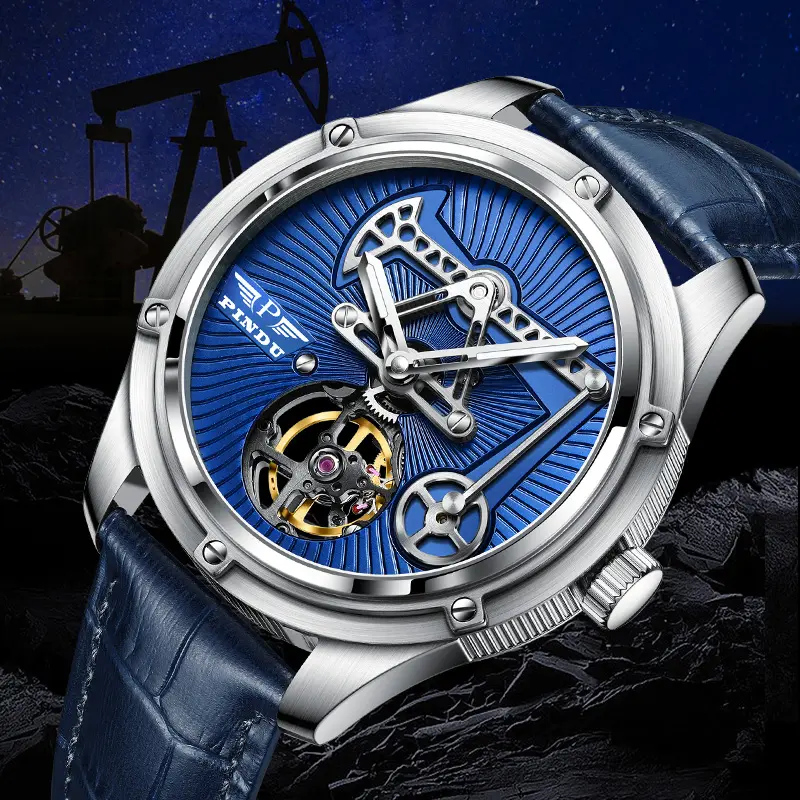 Factory Ready Wholesale Men's Luxury Mechanical Wristwatch 50m Waterproof Analog Dial Display Diver Feature Miyota Leather