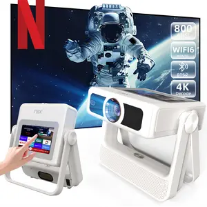 Touchscreen Portable Projector [Autofocus/800 ANSI/Native 1080P/Support 4K] A5PRO Smart Home Movie Projector with Touchpad, Wifi 6, Bluetooth, 180° Stand, 300-inch Display, Suitable for Outdoor/Indoor/Gaming, Christmas/New Year Gift voplls Hdmi Android