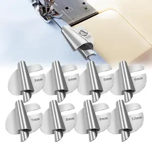 8 Pcs Sewing Rolled Hemmer Foot Set,3/4/5/6/7/8/9/10mm Universal Rolled Hem Presser Foot,Hand Sewing Machine Sewing Accessories for Sewing Products Industrial House Accessories