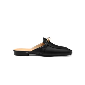 Women's Mules with Metal Buckle, Classic Buckle Design Breathable