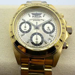 Invicta Speedway Chronograph Champagne Dial 18kt Gold Ion-plated Watch Men's Luxury