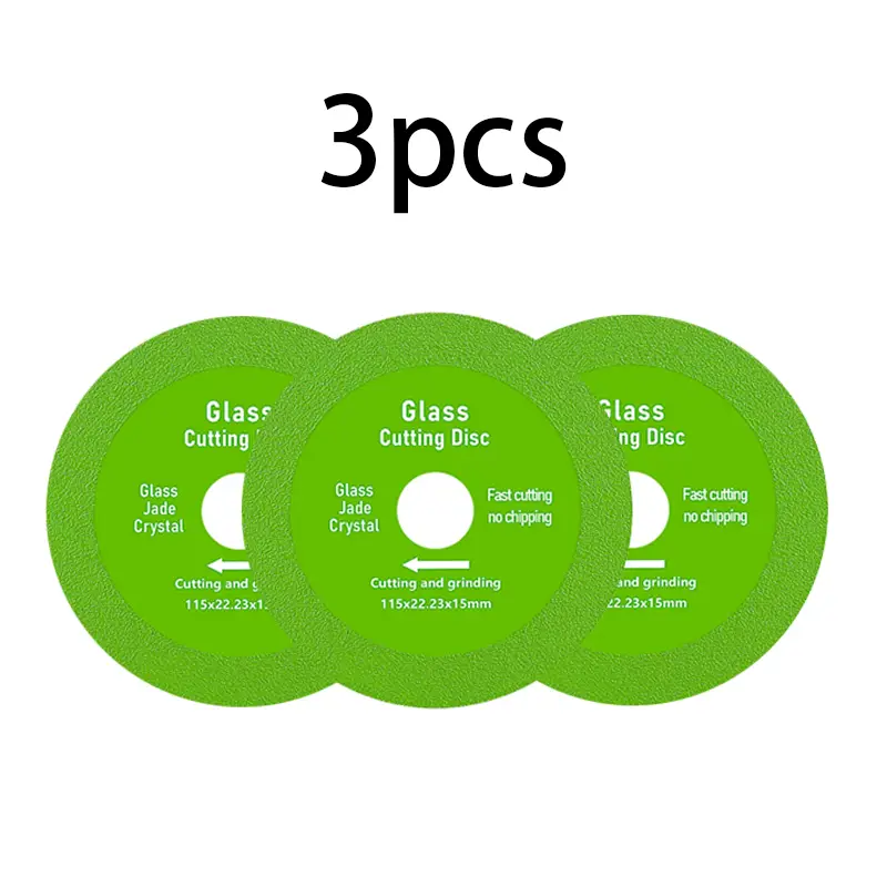 3pcs 115mm 22.23 holes glass cutting blade ceramic wine bottle rock plate jade stone diamond saw blade angle grinder special tool