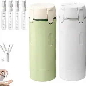 Ultimate 4-in-1 Leak-Proof Travel Dispenser Set - TSA Approved Refillable Toiletry Bottles for Lotion, Gel & Shampoo - Space Saving Essential
