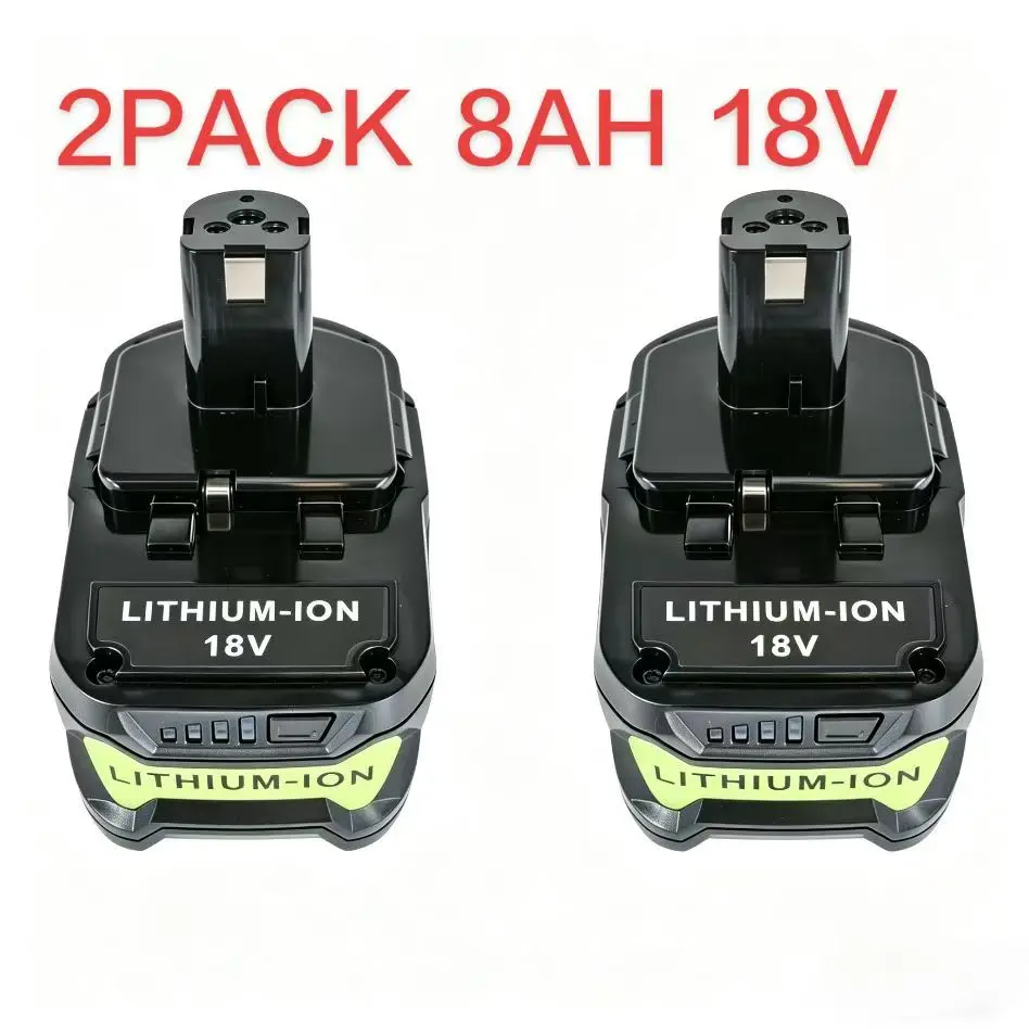 2-PACK Heavy Duty Ryobi 1+ Cordless Lithium Rechargeable Replacement Battery - Compatible with PBP Models, Ideal for Construction, DIY Crafts, Power Tool Tasks, Cordless Battery