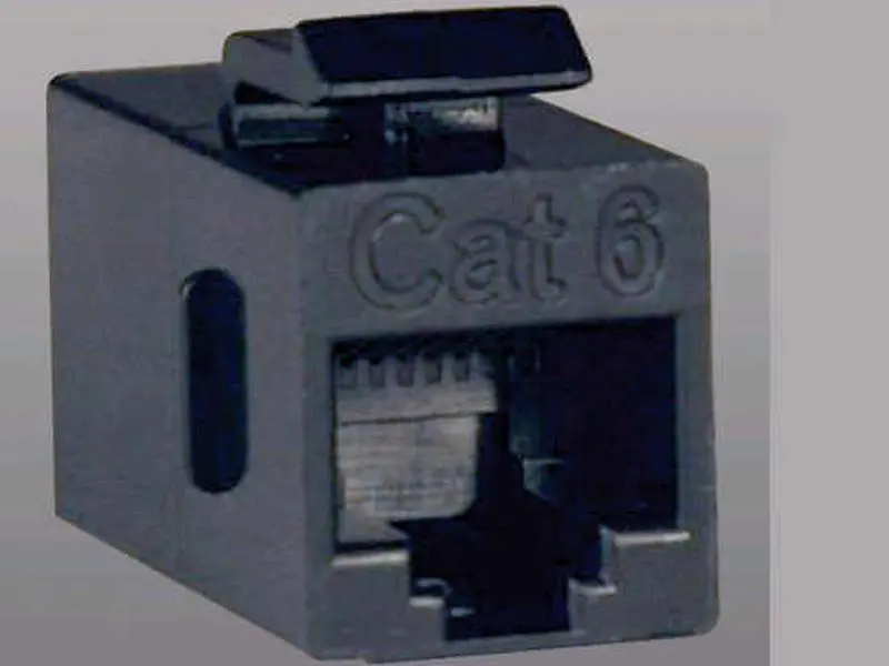 TRIPP LITE Keystone Cat6 Straight-thru Snap-in Black Coupler, Network Cable Extender, Model N235-001, Extend Cable