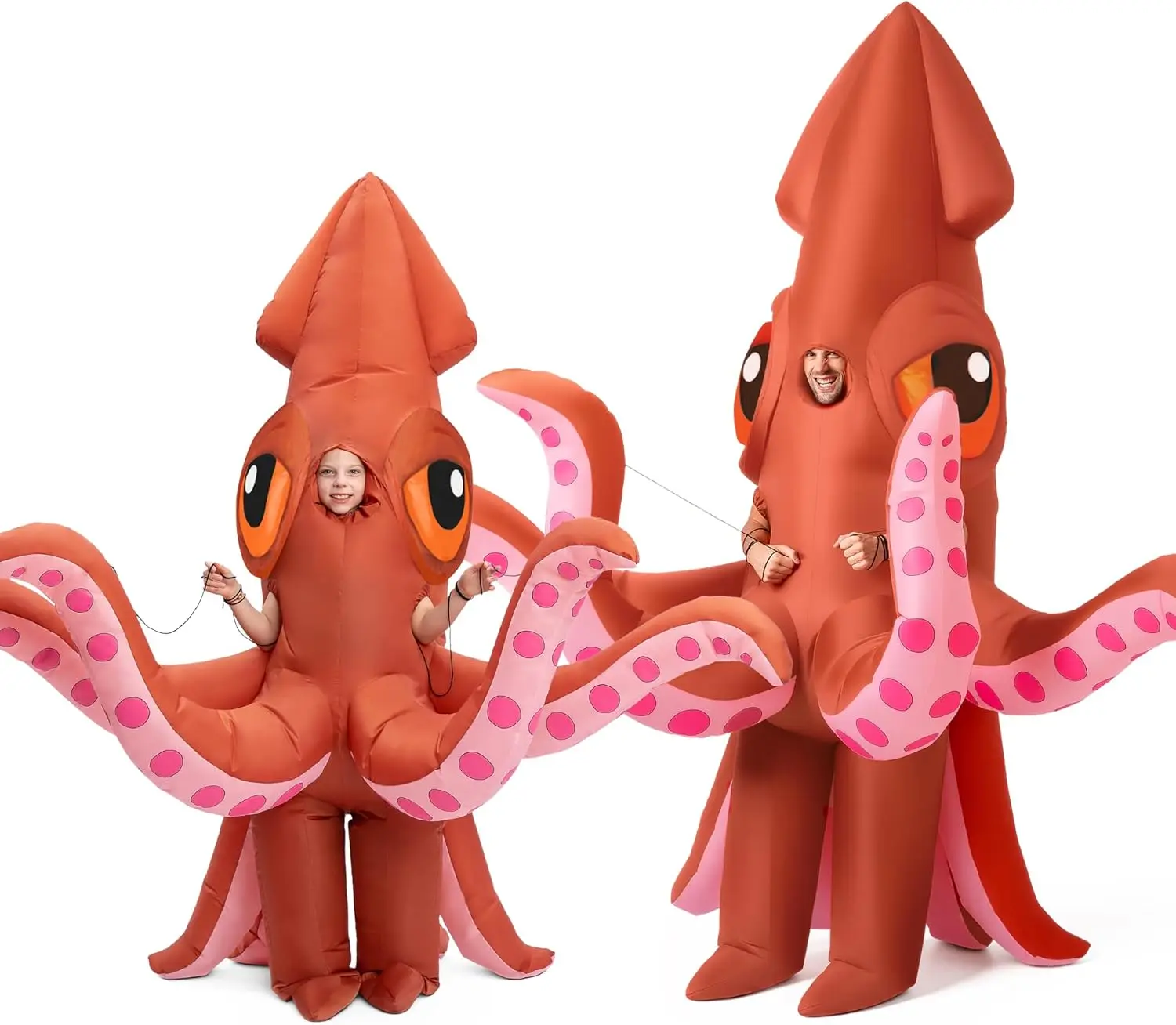 Spooktacular Creations Halloween Inflatable Costume, Full Body Squid Blow up Costume, Ocean Animal Suit for Themed Parties