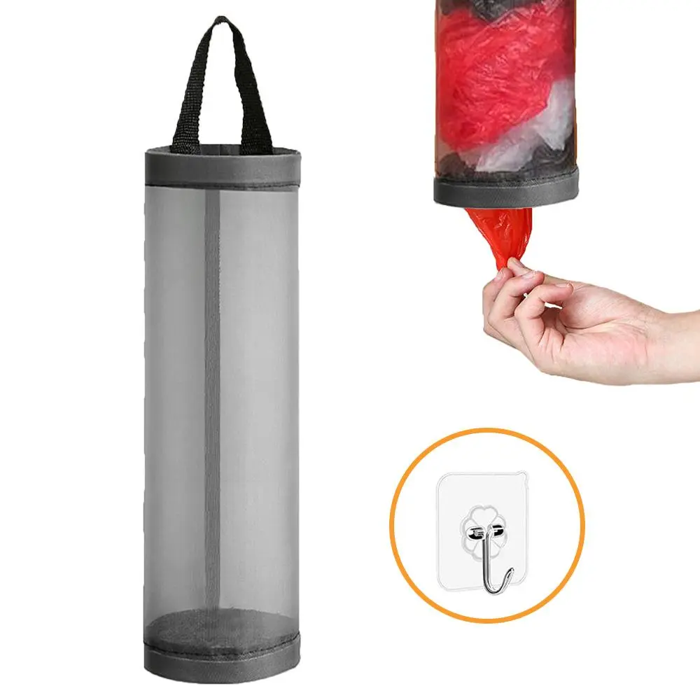 Plastic Bag Storage Bag, 1 Count Single Hanging Foldable Durable Mesh Bag, Garbage Bag Organizer, Kitchen Storage Bag, Kitchen Organizer, Household Items, Home Supplies