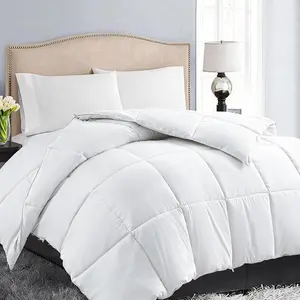 Down Alternative Comforter California King - Quilted Duvet Insert for All, Soft Cozy with Corner Tabs, Summer Winter Warm Bedding, Pure White 96x104
