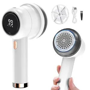 Electric Fabric Defuzzer Lint Remover Cutter Pellet Machine for Clothes - Efficient,  rechargeable, lint collection container, LED digital display, 6-blade blade, safety lock, 3 speeds, 2600mAh, suitable for clothes, sweaters, sheets, sofa