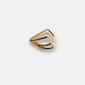 Double Chevron Ring