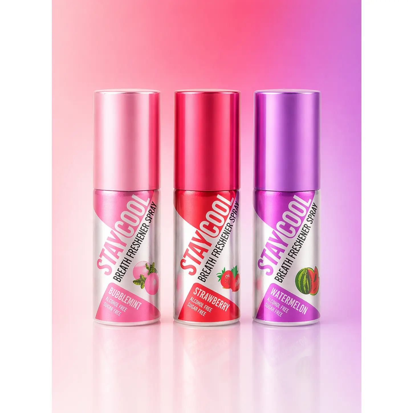 Fruit Duo Plus Bubblemint Breath Freshener Sprays - Bubblemint, Strawberry, Watermelon 3-Pack Fruit Duo Plus Bubblemint Breath Freshener Sprays - Bubblemint, Strawberry, Watermelon 3-Pack