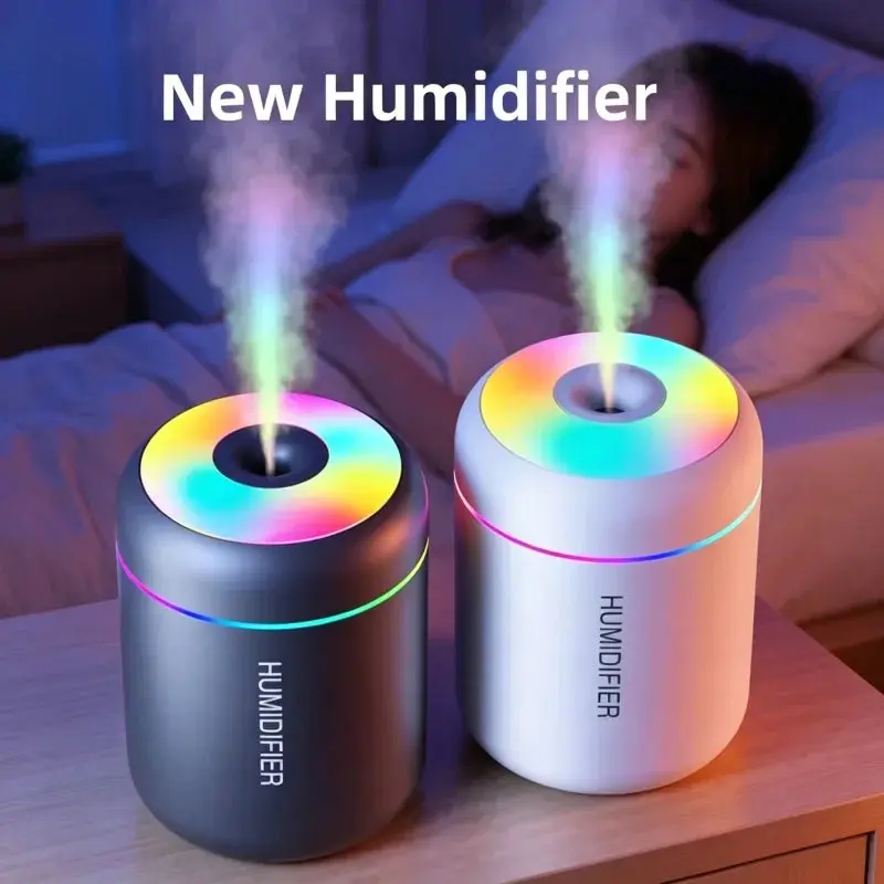 180ML Mini USB Air Humidifier & Aroma Diffuser Essential Oil Purifier with LED Lights for Car Home Bedroom Portable