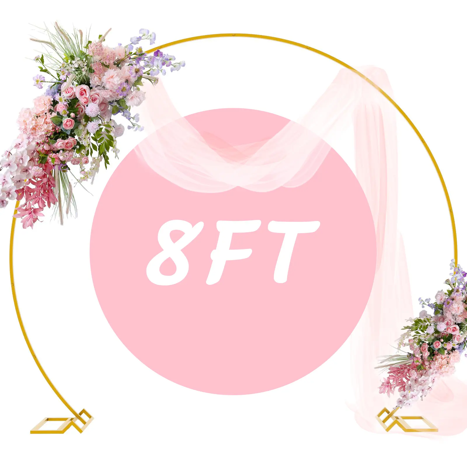 Durable Metal Balloon Arch Stands - Circular Background Frame, Home Supplies Storage Holder & Rack for Weddings, Birthday Decorations