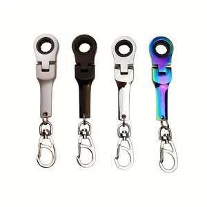 Portable Hook Wrench 3.94 Inch, Adjustable Chrome Vanadium Steel Pocket Size Hardware Hand Tool, Durable and Compact Design for Easy Use